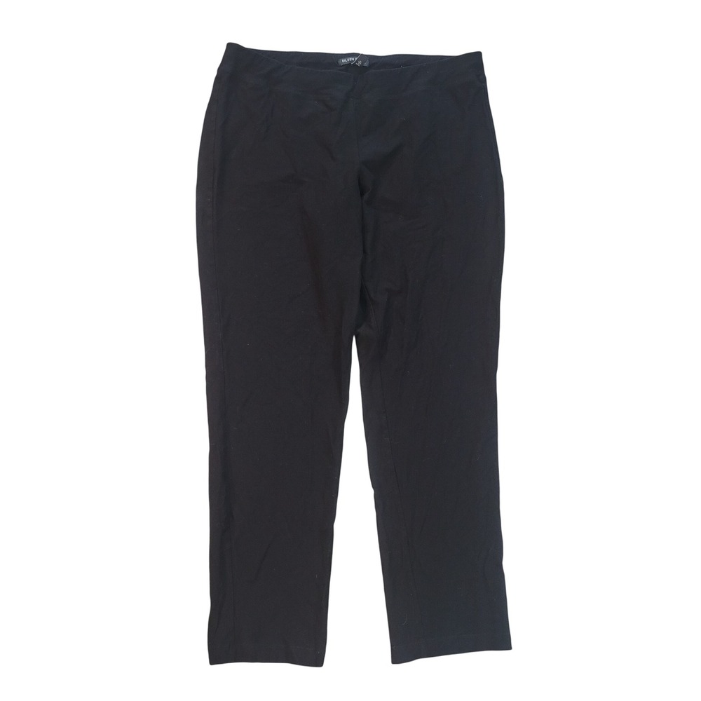 Eileen Fisher Size M Leggings Womens Black Stretch Viscose Blend Slim Fit Pant